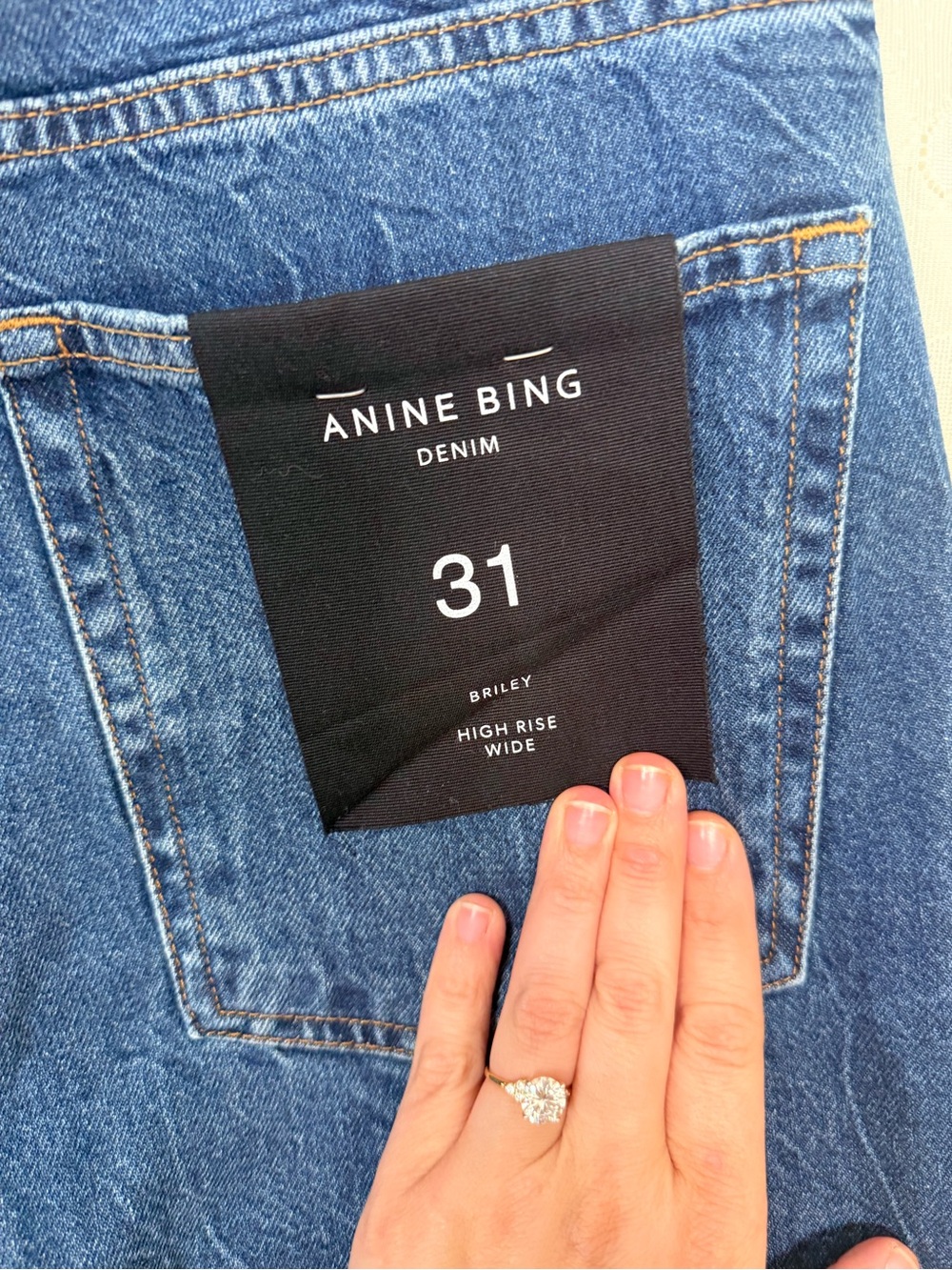 ANINE BING Briley High Rise Wide Leg Jeans - Picture 7 of 9